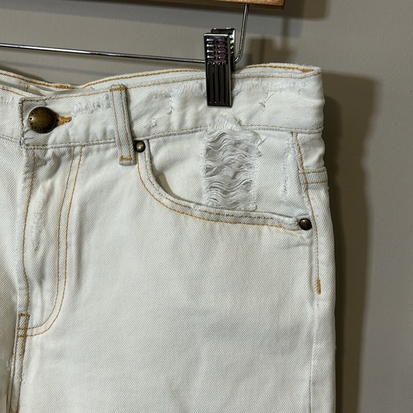 The Great The Easy Cut Off Short White Bleach Wash Jean Short Sz 25 NEW - Picture 6 of 12